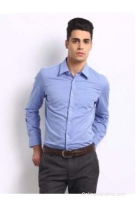 Protext Men's Solid Formal Shirt